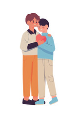 Poster - couple gay with heart