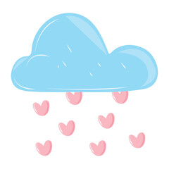 Wall Mural - love rain cloud