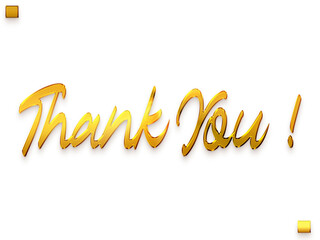 Wall Mural - Thank You ! Transparent PNG Gold Typography Text 