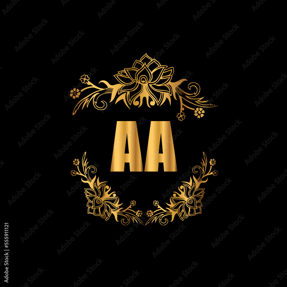 Vector de Stock AA Luxury Letter Initial with Crown logo Vector, Great ...