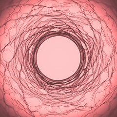 Aufkleber - Smooth organic pattern. Abstract 3d rendering digital illustration. Psychedelic geometric style