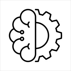 Fototapete - Artificial Intelligence Related Vector Icon on white background. EPS 10