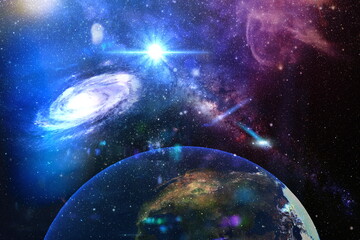 Wall Mural - space ,night starry sky galaxy cosmic space universe  background