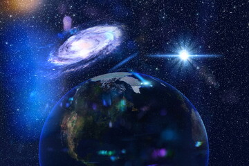 Wall Mural - night starry sky galaxy cosmic space universe  background