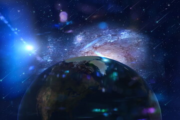 Wall Mural - night starry sky galaxy cosmic space universe  background
