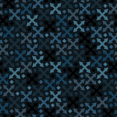 Canvas Print - Seamless abstract geometric pattern with arrow crosses. Modern stylish texture