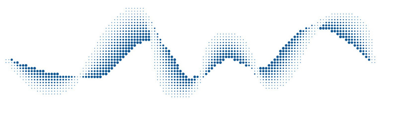 Poster - Halftone dot texture on white background. Design element for web banners, wallpapers, postcards, websites. Vector illustration.