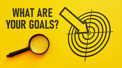 Poster - What are your goals is shown using the text and picture of aim