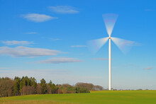 Wind Turbine, Odenwald, Hesse, Germany