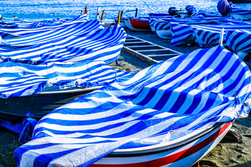 Sticker - typical small fishing boat in italy