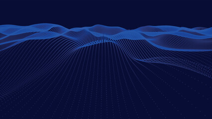 Poster - Abstract futuristic background. Big data visualization. Network connection. Data transfer. 3d rendering. Technology background vector. Vector illustration.