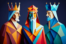 Three Kings Day, Epiphany Design, Background, Graphic. Generative AI