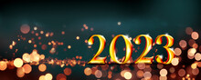 Happy New Year Background. Start To 2023. 3D Illustration