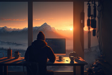 As the sun rises on a new day, a developer awakens with a sense of purpose. They sit down at their computer, ready to tackle the challenges of the day.