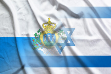 san marino and israel national flag transborder contract isr smr