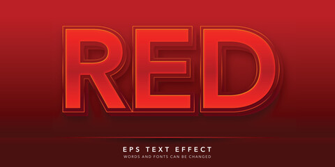 Wall Mural - red editable text effect