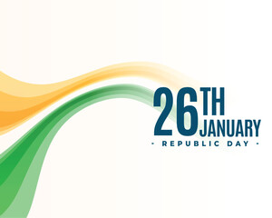 Wall Mural - 26th january happy indian republic day creative flag background