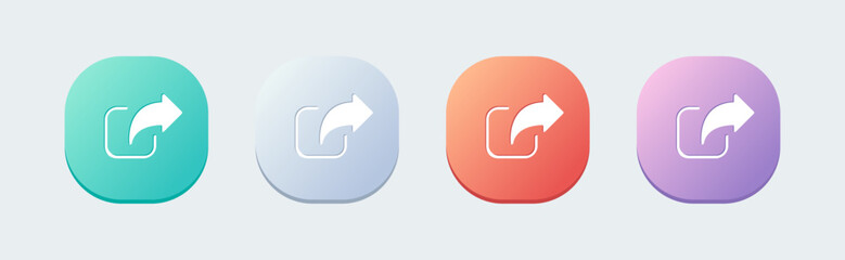 Poster - Share solid icon in flat design style. Link signs vector illustration.