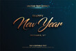 © Ilyas Myi - Happy new year editable text effect with dark blue backround style