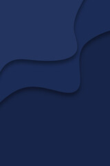 Wall Mural - dark navy blue background with 3d waves and free space