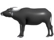 Buffalo in the form of a 3D-rendered image. on a transparent background
