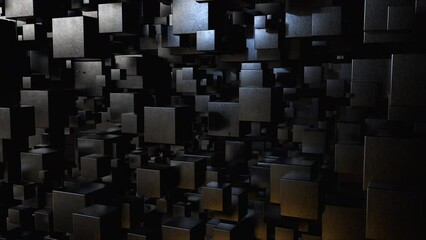 Aufkleber - black cubes. computer generated 3d render
