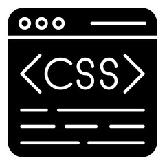 solid design icon of web coding