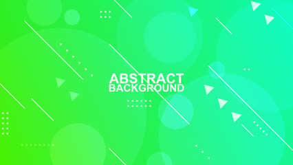 green and light blue gradient abstract geometric circle, line and triangle moving shape background vector illustrations EPS10