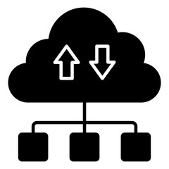 Wall Mural - A unique design icon of cloud hosting