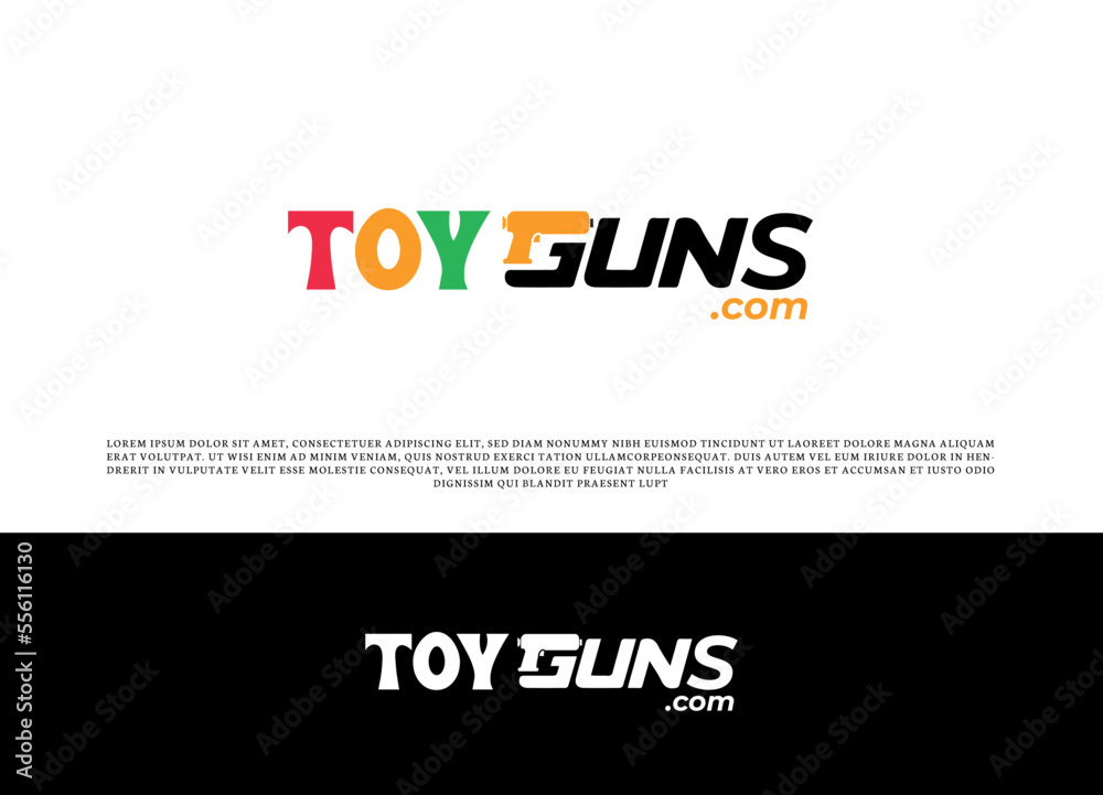 Fun Gun Logo Gun Logo illustration. water gun and Weapon Logo Design vector ...