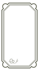 Poster - blank label frame template with elegant decorative corners