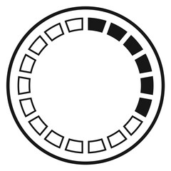 Poster - Round progress bar. Radial indicator interface element