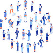 © Oksana - Isomeric office people  set. Office life.  Teamwork illustration.