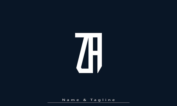 Alphabet letters Initials Monogram logo ZA , AZ