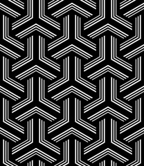 Wall Mural - Vector seamless texture. Modern geometric background . Grid with hexagonal tiles.