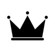 Ranking and victory silhouette icon. Crown. Vector.