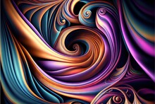 Abstract Fractal Background. AI Generated Art Illustration.	