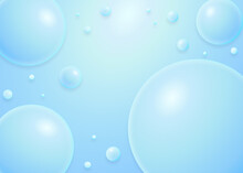 Cute Sky Blue Bubble Sphere Background
