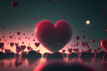 Wall Mural - valentine day background, Generative AI	