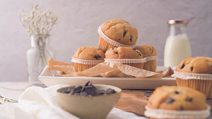 Sticker - Chocolate chip muffins with milk