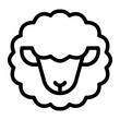 sheep line icon