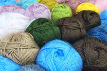 Multi Colored Balls Of Wool Background