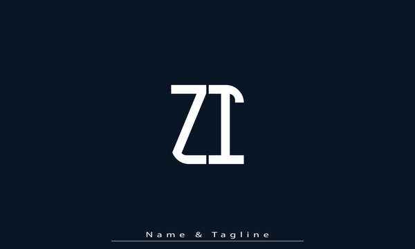 Alphabet letters Initials Monogram logo ZI , IZ