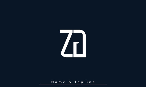 Alphabet letters Initials Monogram logo ZJ , JZ