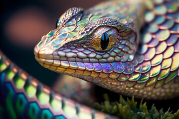 Close up of a lizard. Computer-generated 3D image.