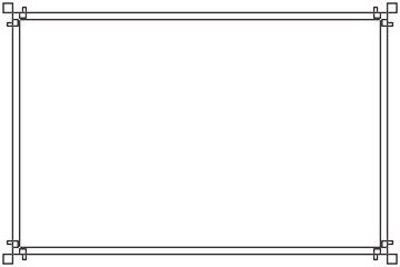 Poster - Rectangle of frame border vector. Design corner element black on white background. Design print for illustration, card, greeting, background. Set 18