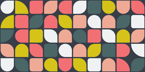 Poster - Abstract mosaic and colored tile. Vector for print or wallpaper, seamless surfaces and stylish illustration.
