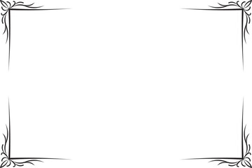 Poster - Rectangle of frame border vector. Design swirl black on white background. Design print for illustration, card, greeting, background. Set 28
