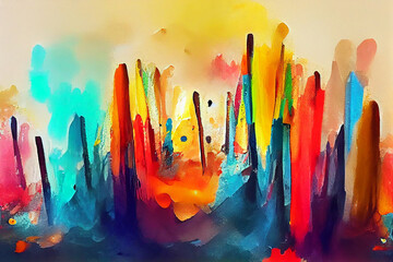 Abstract colorful background with paint