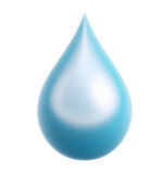 Fototapeta Sypialnia - illustration of blue water drop. Generative AI.